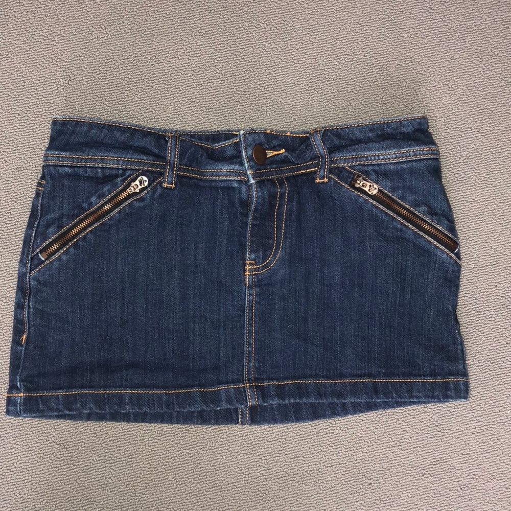 Mini denim skirt